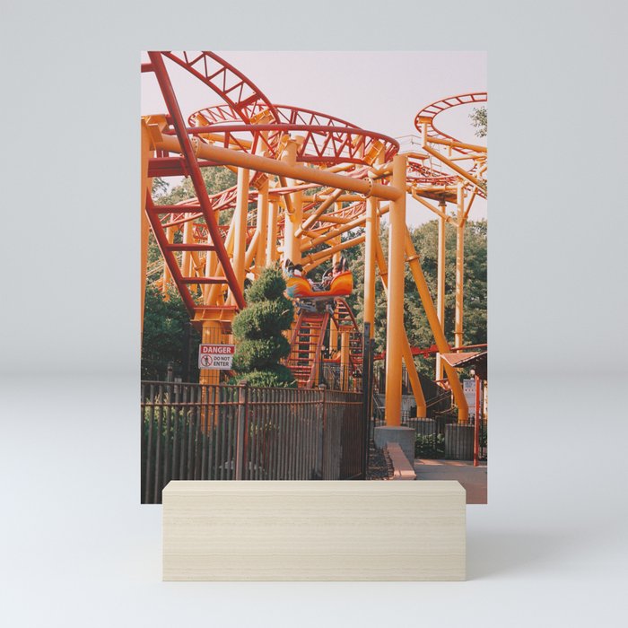 Red Roller Coaster Mini Art Print