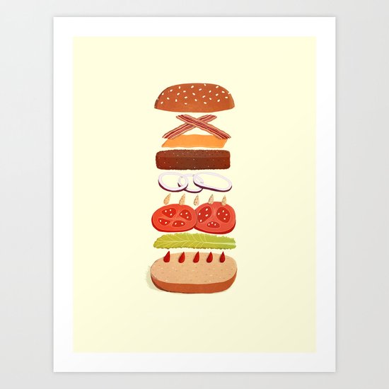 Burger Art Print