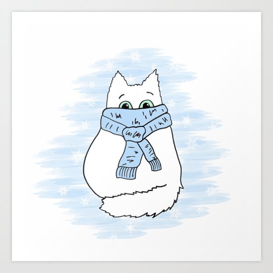 Cartoon cat. Art Print