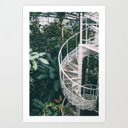 Spiral Staircase in Botanical Garden Art Print