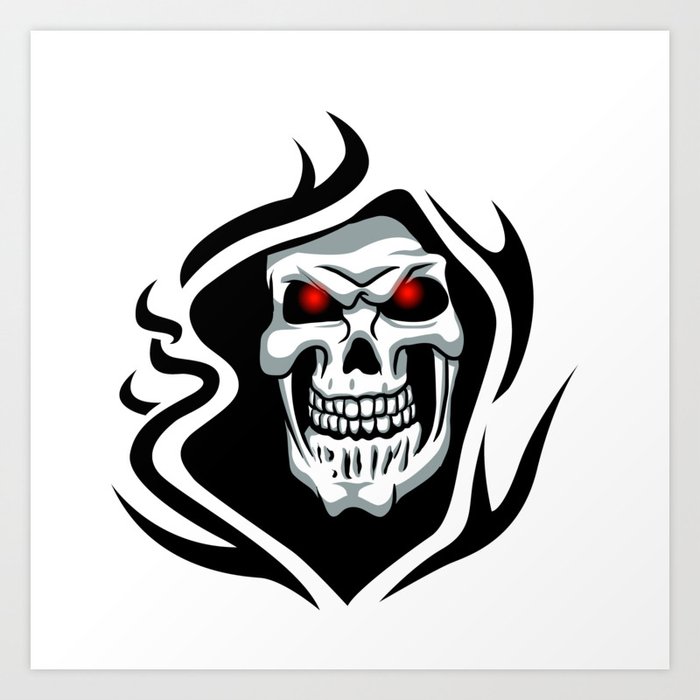 Skull Tribal Tattoo Art Print By Marios Society6