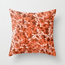 Modern terrazzo style coral camouflage pattern Throw Pillow
