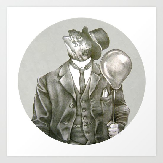 In which a dapper fish is encircled Art Print