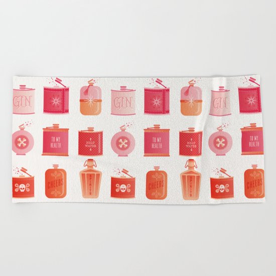 Flask Collection – Pink/Peach Ombré Palette Beach Towel