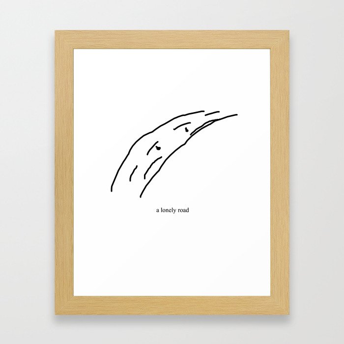 a lonely road Framed Art Print