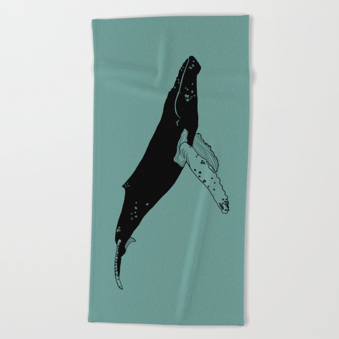 Henrietta the Humpback Whale by Seasons Kaz Sparks Beach Towel