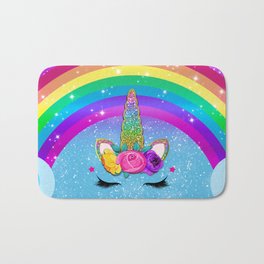 Rainbow Sparkle Unicorn Bath Mat