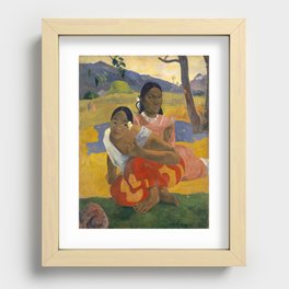 When Will You Marry by Paul Gauguin, 1892 Recessed Framed Print
