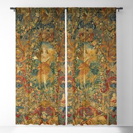 Vintage Embroidery Tapestry- Seasons of Elements Summer Blackout Curtain