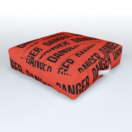 Danger Outdoor Floor Cushion | Detective, Pattern, Crimescene, Zombie, Crime, Caution, Dangerous, Police, Digital, Danger 