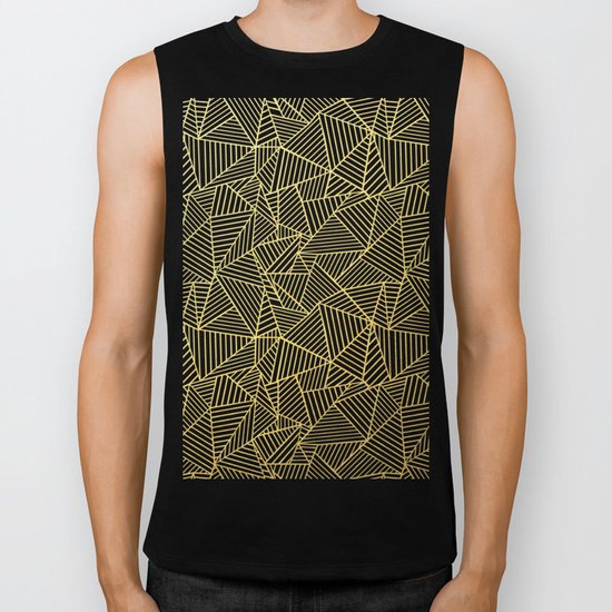 Ab 2 R Black and Gold Biker Tank