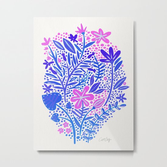 Garden – Indigo Palette Metal Print