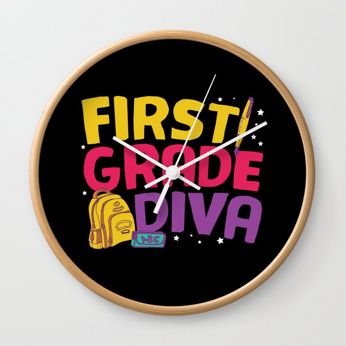 First Grade Diva Wall Clock