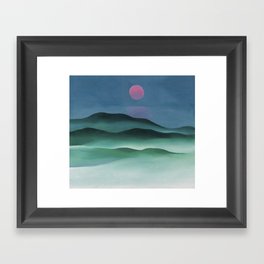Pink Moon over Water (1924) by Georgia O'Keeffe Framed Art Print