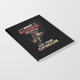 Rodeo Bull Riding Notebook