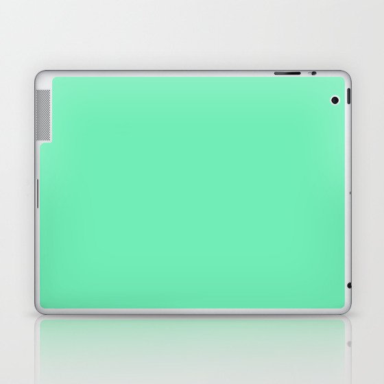 SEAFOAM GREEN color. Solid color Celadon  Laptop & iPad Skin