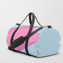 Abstract Cowboy Hat Pink And Blue Print Preppy Modern Aesthetic Duffle Bag