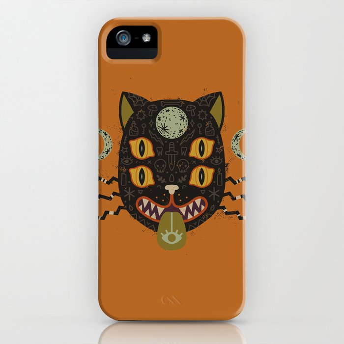spooky cat iphone case