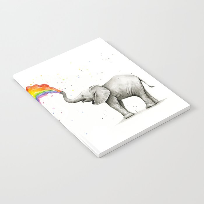 Rainbow Baby Elephant Notebook