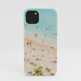Waikiki beach in Hawaiian summer. iPhone Case
