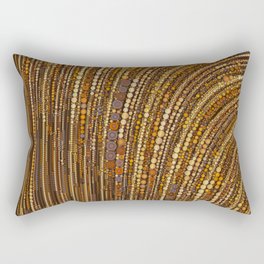zara - art deco arc arch design in bronze copper gold Rectangular Pillow