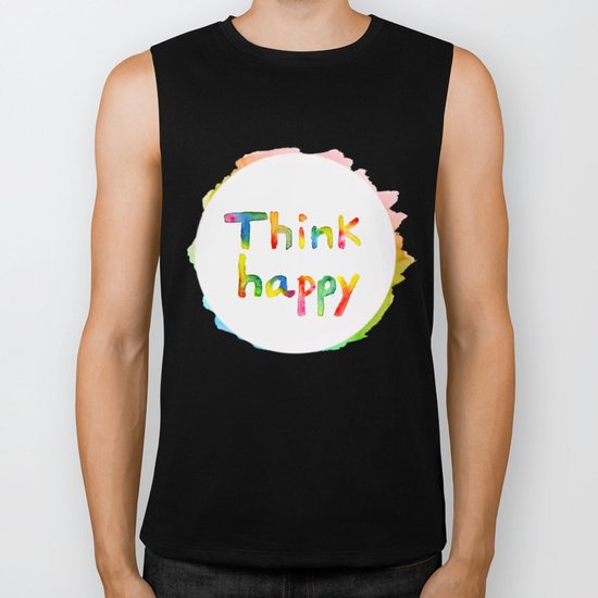 Think Happy Biker Tank
