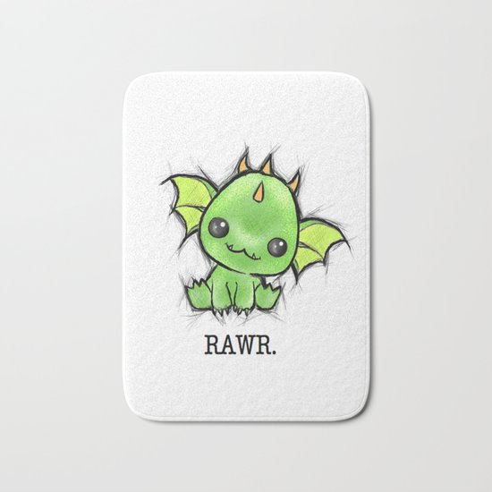 Baby Dragon Kawaii Bath Mat