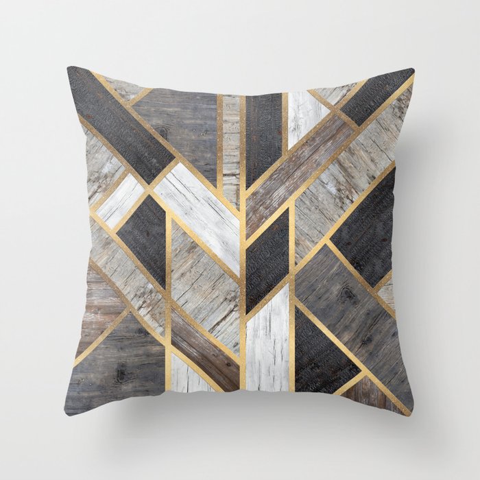 Rustic Scandinavian Design Throw Pillow