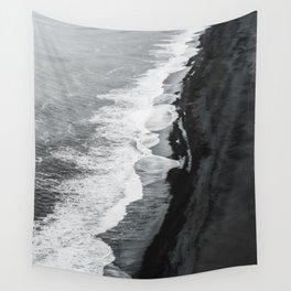 Beach Black And White Wall Tapestry
