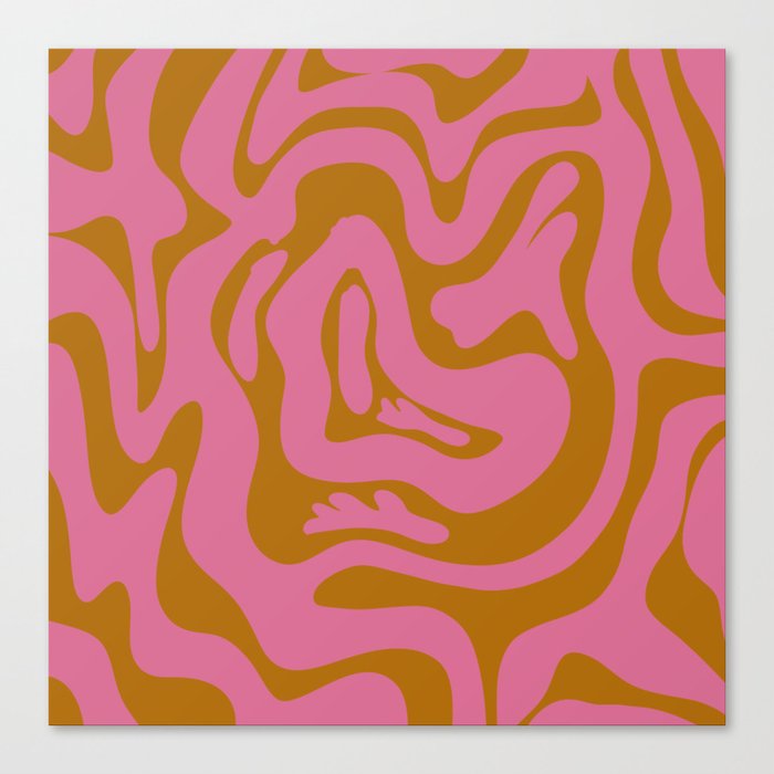 17 Abstract Liquid Swirly Shapes 220725 Valourine Digital Design Canvas Print