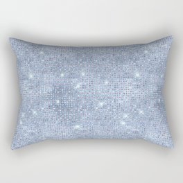 Blue Diamond Studded Glam Pattern Rectangular Pillow