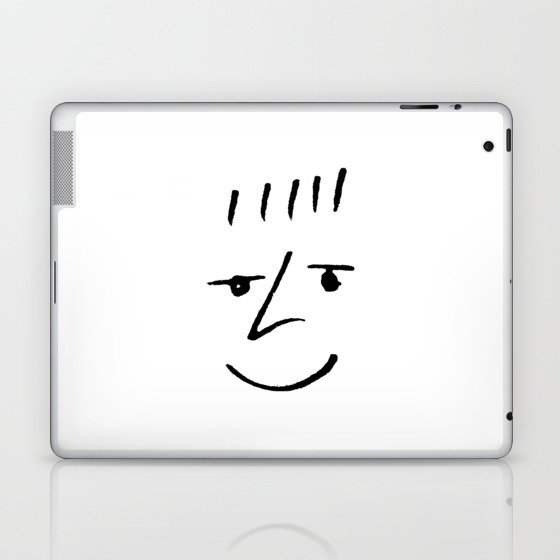 Happy Face - Black Laptop & iPad Skin