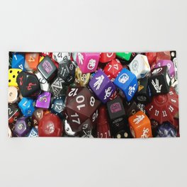 Dungeons and Dragons Dice Beach Towel