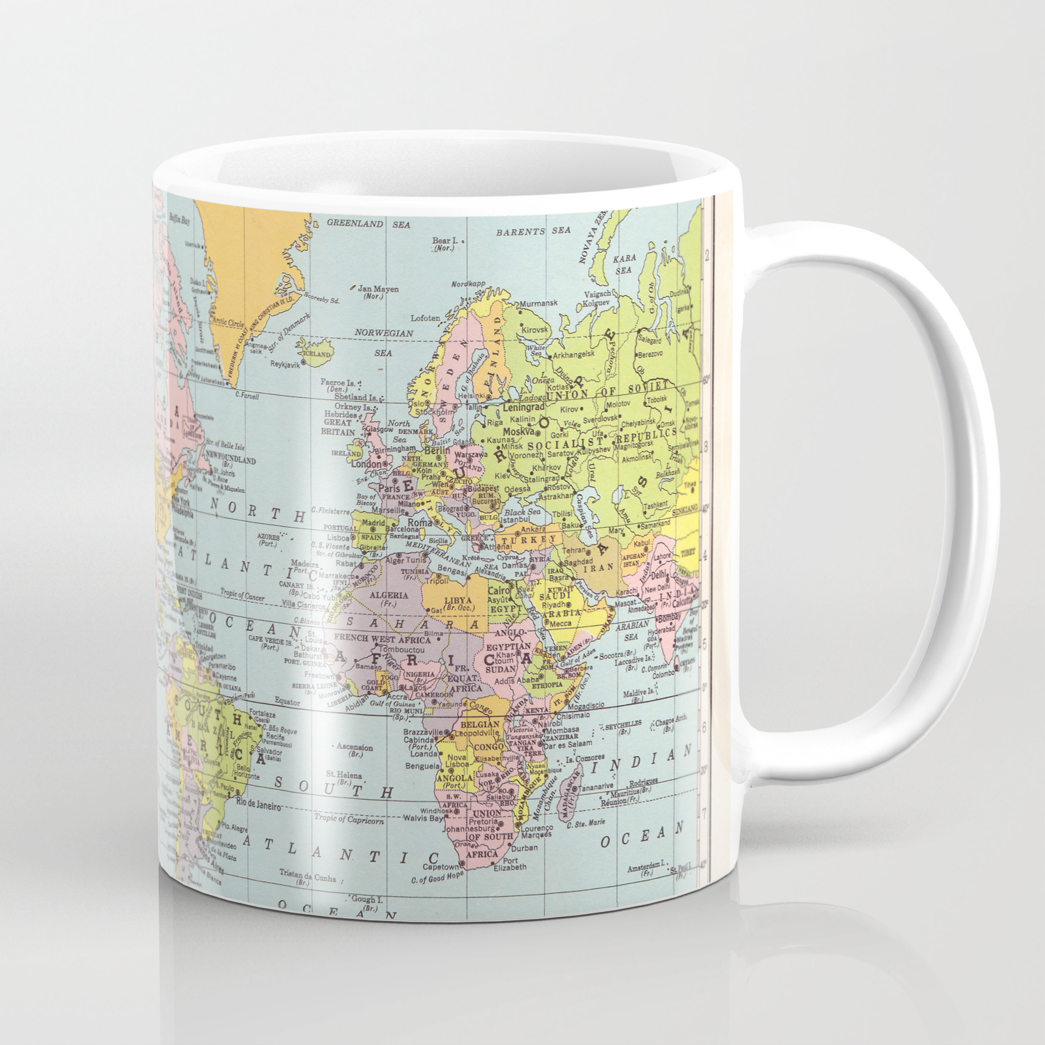 World Map Coffee Mug By Catherineholcombe Society6
