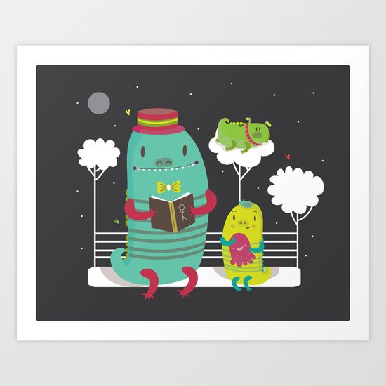 Dino family Art Print