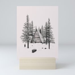 Cabin in the woods Mini Art Print