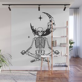 Skeleton Yoga Namaste Wall Mural