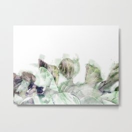 Fiddle Leaf Fern 01 Metal Print | Fern, Fiddleleaffern, Floral, Painting, Plant, Watercolor, Botanical, Digital 