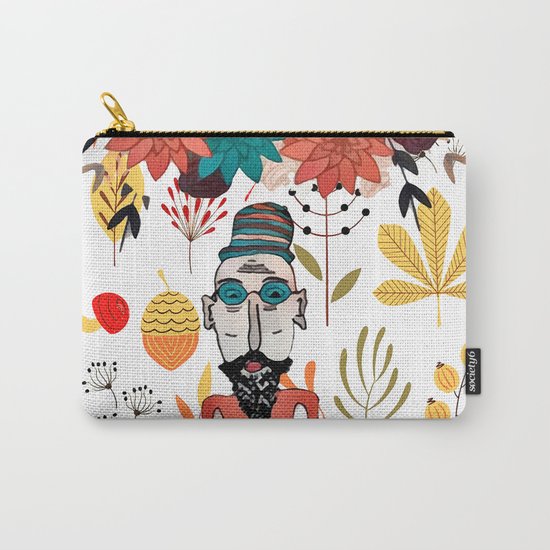 Old floral man Carry-All Pouch