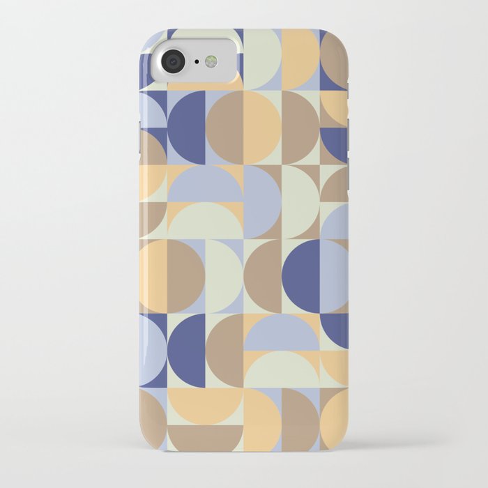 all cut up_blue goldenrod palette iPhone Case