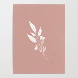 Neutral Minimalist Floral Decoration S1 Poster