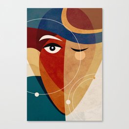 Abstract Woman Portrait 2 Canvas Print