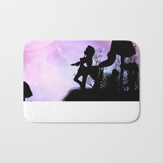 Cute centaurs silhouette Bath Mat