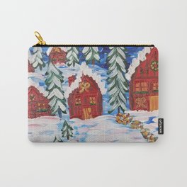 holiday houses winter village Carry-All Pouch