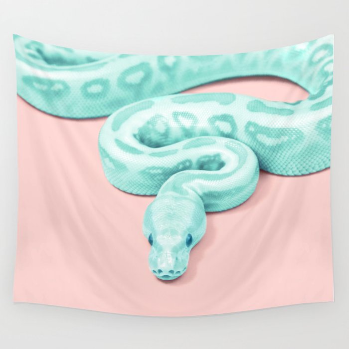 GREEN SNAKE Wall Tapestry
