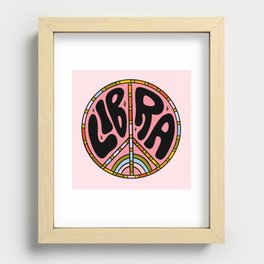 Libra Peace Sign Recessed Framed Print
