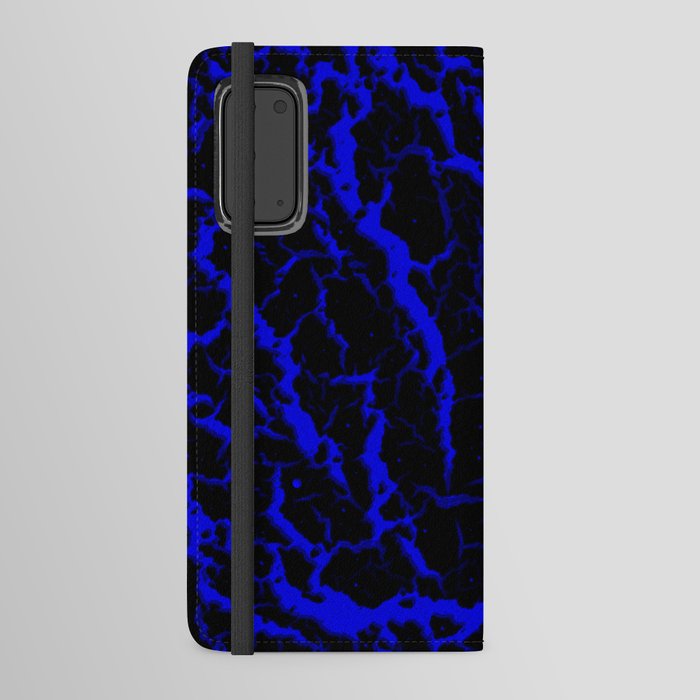 Cracked Space Lava - Blue Android Wallet Case