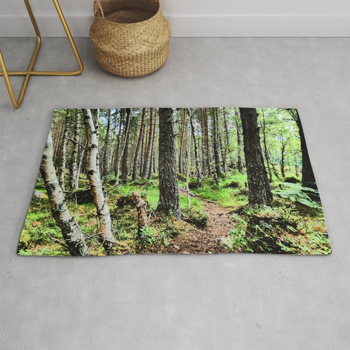 Nature Trail in the Scottish Highlands in I Art Rug