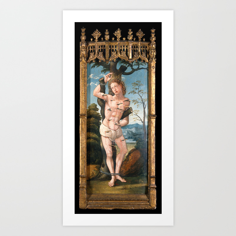 Saint Sebastian Oil Painting By Santa Cruz Art Print By