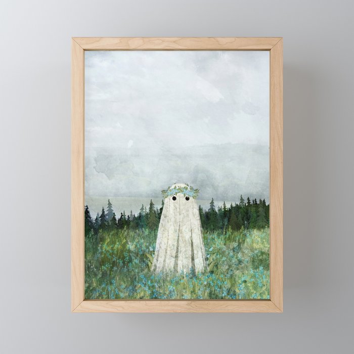 Forget me not meadow Framed Mini Art Print